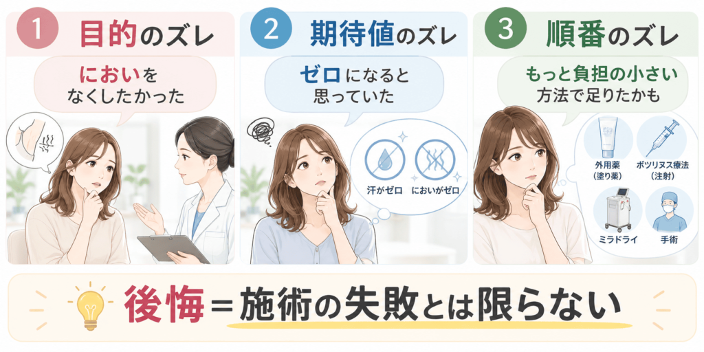 後悔の3つのパターン
